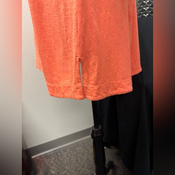 LOGO by Lori Goldstein Orange Long Sleeve Front Pocket Tunic size small - Picture 5 of 8